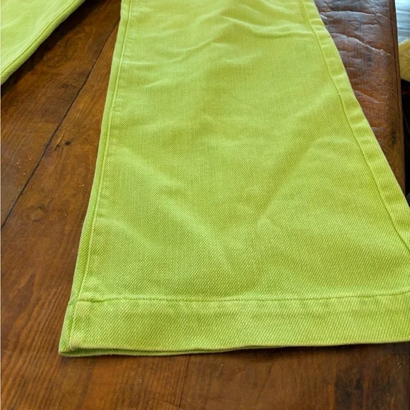 Urban Outfitters Lime Green Wide-Leg Pants - Picture 4 of 8